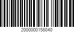 Código de barras (EAN, GTIN, SKU, ISBN): '2000000156040'