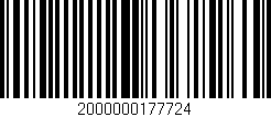 Código de barras (EAN, GTIN, SKU, ISBN): '2000000177724'