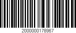 Código de barras (EAN, GTIN, SKU, ISBN): '2000000178967'