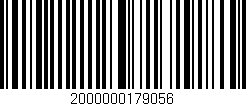 Código de barras (EAN, GTIN, SKU, ISBN): '2000000179056'