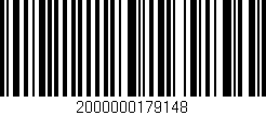 Código de barras (EAN, GTIN, SKU, ISBN): '2000000179148'