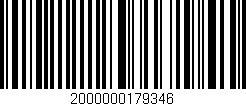 Código de barras (EAN, GTIN, SKU, ISBN): '2000000179346'