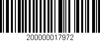 Código de barras (EAN, GTIN, SKU, ISBN): '200000017972'