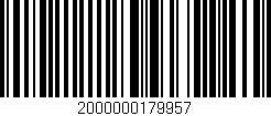 Código de barras (EAN, GTIN, SKU, ISBN): '2000000179957'