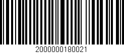 Código de barras (EAN, GTIN, SKU, ISBN): '2000000180021'