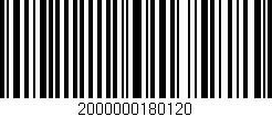 Código de barras (EAN, GTIN, SKU, ISBN): '2000000180120'