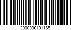 Código de barras (EAN, GTIN, SKU, ISBN): '2000000181165'
