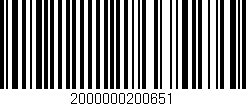 Código de barras (EAN, GTIN, SKU, ISBN): '2000000200651'