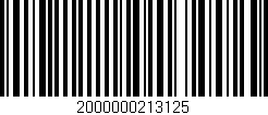 Código de barras (EAN, GTIN, SKU, ISBN): '2000000213125'