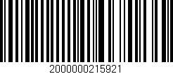 Código de barras (EAN, GTIN, SKU, ISBN): '2000000215921'