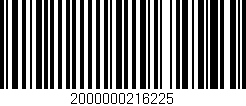 Código de barras (EAN, GTIN, SKU, ISBN): '2000000216225'