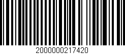 Código de barras (EAN, GTIN, SKU, ISBN): '2000000217420'
