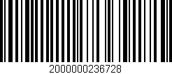 Código de barras (EAN, GTIN, SKU, ISBN): '2000000236728'