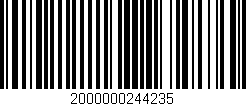 Código de barras (EAN, GTIN, SKU, ISBN): '2000000244235'