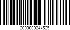 Código de barras (EAN, GTIN, SKU, ISBN): '2000000244525'