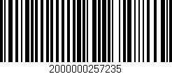 Código de barras (EAN, GTIN, SKU, ISBN): '2000000257235'