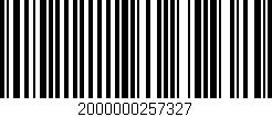 Código de barras (EAN, GTIN, SKU, ISBN): '2000000257327'