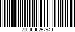 Código de barras (EAN, GTIN, SKU, ISBN): '2000000257549'