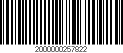 Código de barras (EAN, GTIN, SKU, ISBN): '2000000257822'