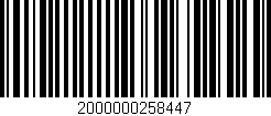 Código de barras (EAN, GTIN, SKU, ISBN): '2000000258447'