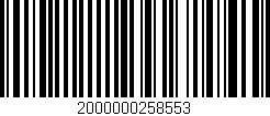 Código de barras (EAN, GTIN, SKU, ISBN): '2000000258553'