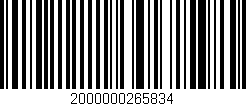 Código de barras (EAN, GTIN, SKU, ISBN): '2000000265834'