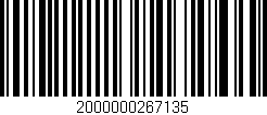 Código de barras (EAN, GTIN, SKU, ISBN): '2000000267135'