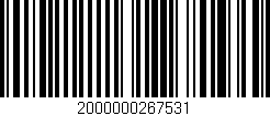 Código de barras (EAN, GTIN, SKU, ISBN): '2000000267531'