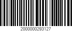 Código de barras (EAN, GTIN, SKU, ISBN): '2000000293127'