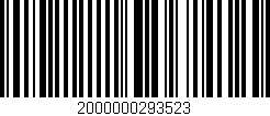 Código de barras (EAN, GTIN, SKU, ISBN): '2000000293523'