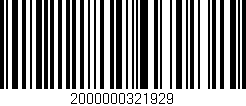 Código de barras (EAN, GTIN, SKU, ISBN): '2000000321929'
