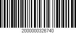 Código de barras (EAN, GTIN, SKU, ISBN): '2000000326740'