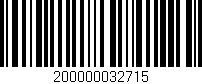 Código de barras (EAN, GTIN, SKU, ISBN): '200000032715'