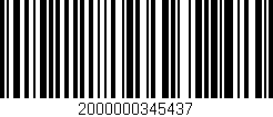 Código de barras (EAN, GTIN, SKU, ISBN): '2000000345437'