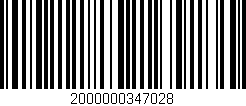 Código de barras (EAN, GTIN, SKU, ISBN): '2000000347028'