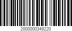 Código de barras (EAN, GTIN, SKU, ISBN): '2000000349220'