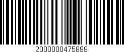 Código de barras (EAN, GTIN, SKU, ISBN): '2000000475899'