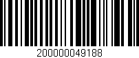 Código de barras (EAN, GTIN, SKU, ISBN): '200000049188'