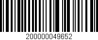 Código de barras (EAN, GTIN, SKU, ISBN): '200000049652'