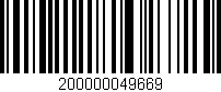 Código de barras (EAN, GTIN, SKU, ISBN): '200000049669'