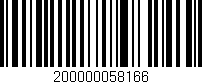 Código de barras (EAN, GTIN, SKU, ISBN): '200000058166'