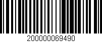 Código de barras (EAN, GTIN, SKU, ISBN): '200000069490'