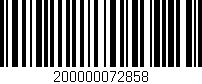 Código de barras (EAN, GTIN, SKU, ISBN): '200000072858'