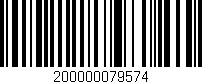 Código de barras (EAN, GTIN, SKU, ISBN): '200000079574'
