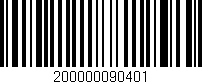 Código de barras (EAN, GTIN, SKU, ISBN): '200000090401'