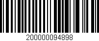Código de barras (EAN, GTIN, SKU, ISBN): '200000094898'
