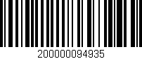 Código de barras (EAN, GTIN, SKU, ISBN): '200000094935'