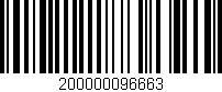 Código de barras (EAN, GTIN, SKU, ISBN): '200000096663'