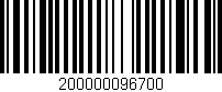 Código de barras (EAN, GTIN, SKU, ISBN): '200000096700'