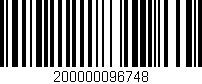 Código de barras (EAN, GTIN, SKU, ISBN): '200000096748'